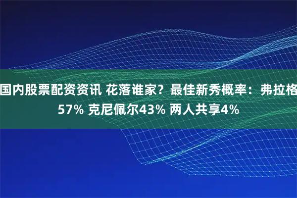 国内股票配资资讯 花落谁家？最佳新秀概率：弗拉格57% 克尼佩尔43% 两人共享4%
